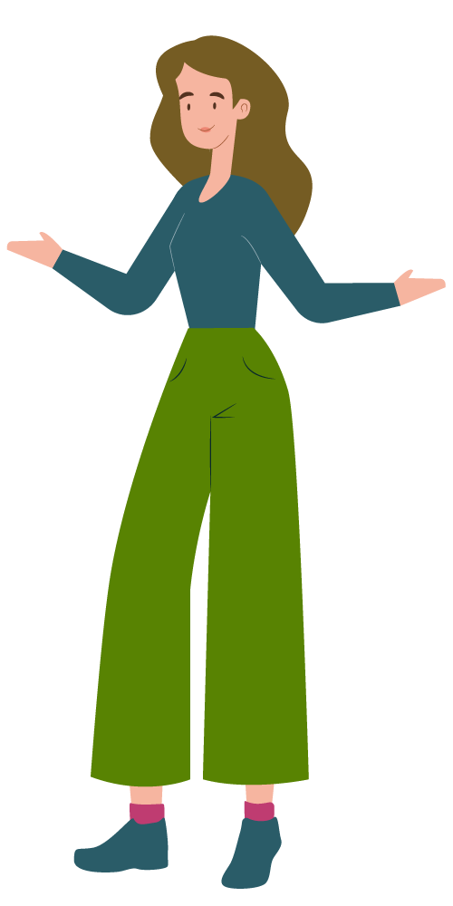 A girl with open hands